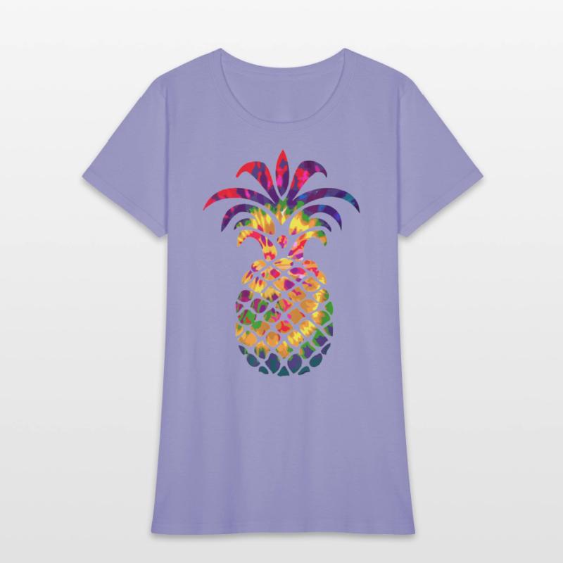 Colorful Beautiful Pineapple Hippie Color Funny