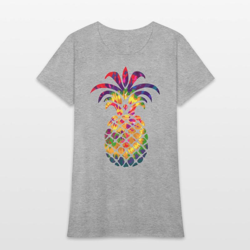 Colorful Beautiful Pineapple Hippie Color Funny
