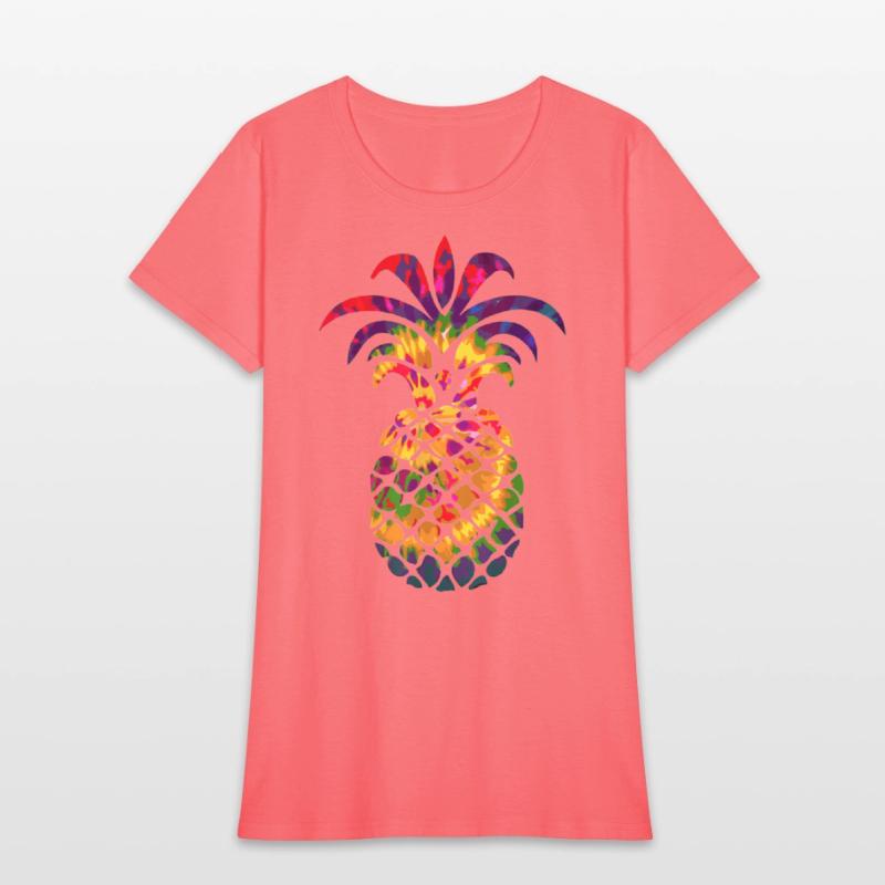 Colorful Beautiful Pineapple Hippie Color Funny