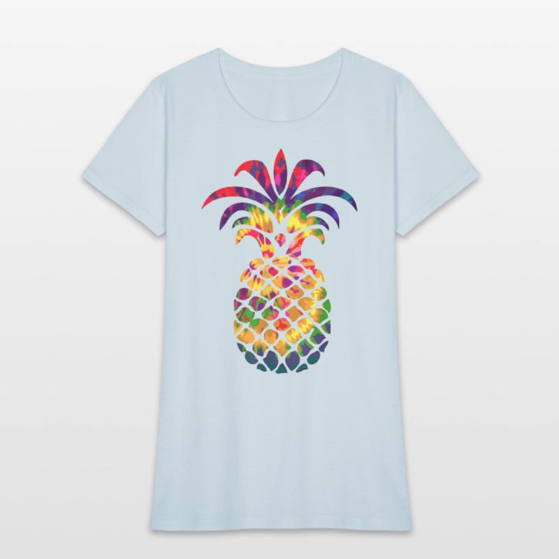 Colorful Beautiful Pineapple Hippie Color Funny