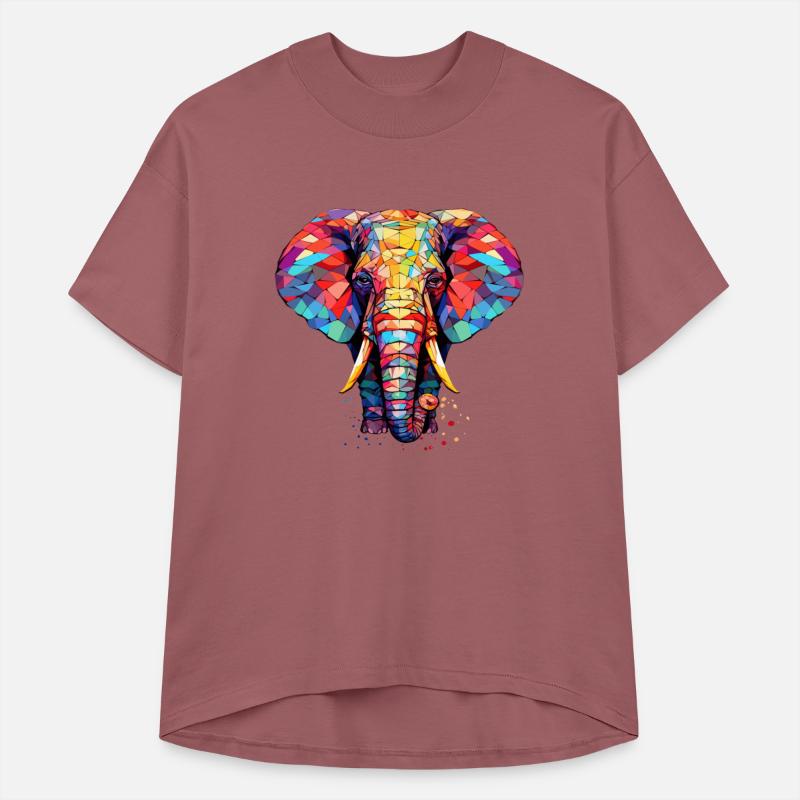 Colorful Origami Elephant. Geometric Art.