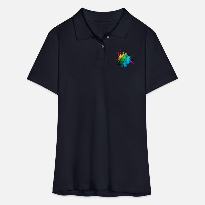 Colorful Rainbow Paint Splatter With Smoke And Fog