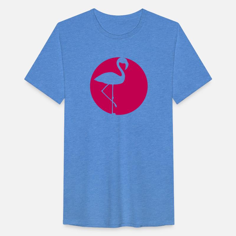 cool circle round logo silhouette outline flamingo