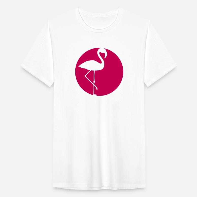 cool circle round logo silhouette outline flamingo