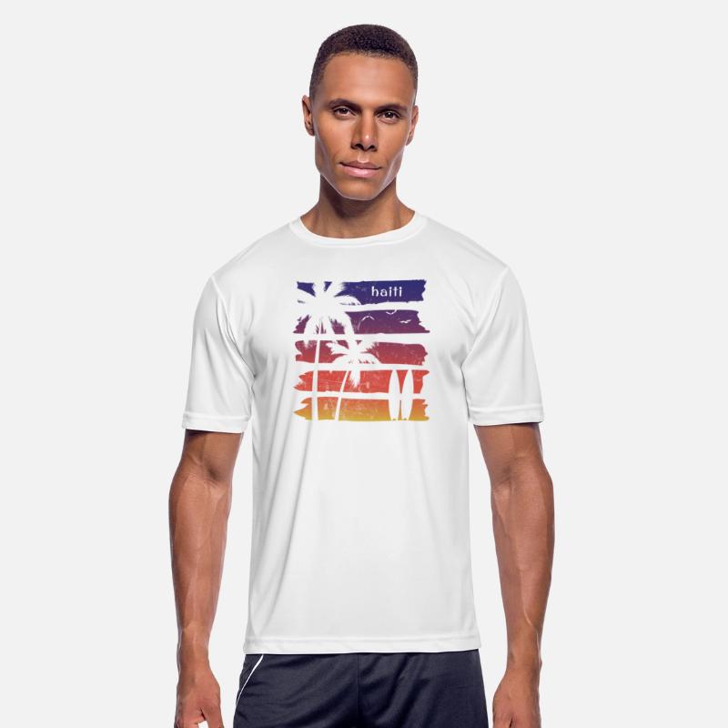 Cool Haiti Surfing Fan Beach Palm Tree