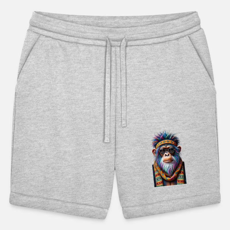 Cool Primate in Colorful Headband and Sunglasses