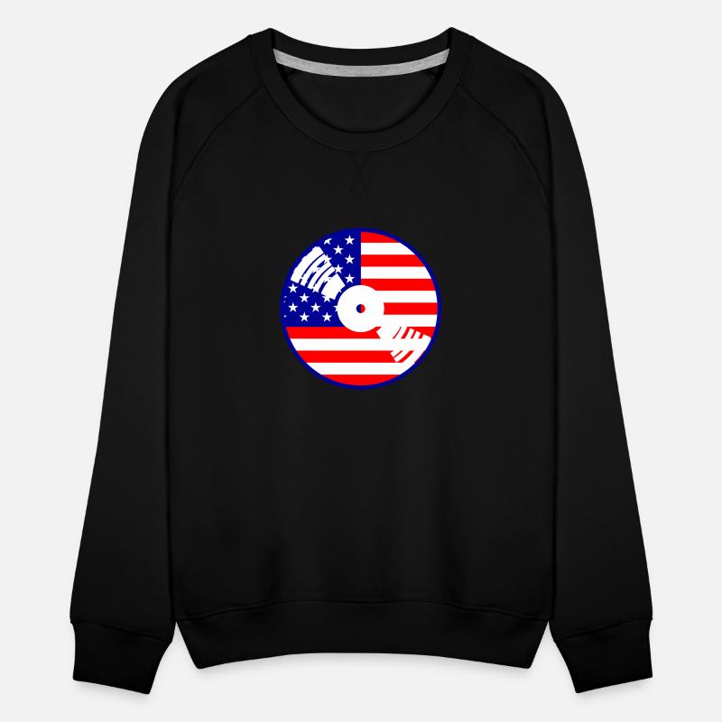 Cool USA Flag America Vinyl Music Record DJ Party