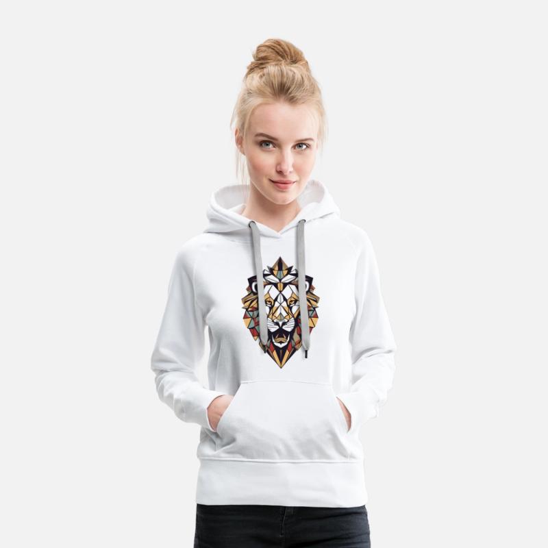 "Cosmic Geometric Lion T-Shirt: Majestic Celestial