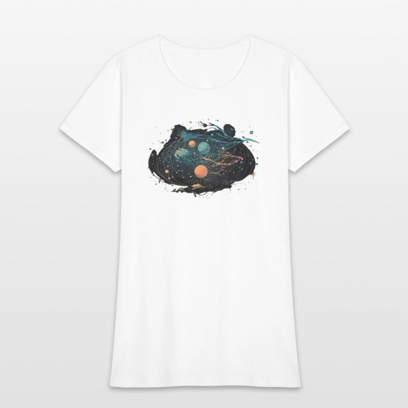 cosmic night sky with constellations and shooting