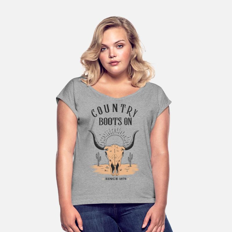 Country Style Rodeo Wild West Cowboy Boots On