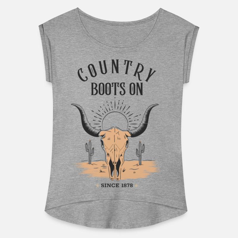 Country Style Rodeo Wild West Cowboy Boots On