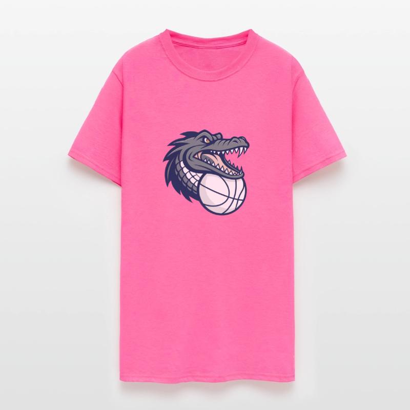 Crocodile with ball. Sports icon