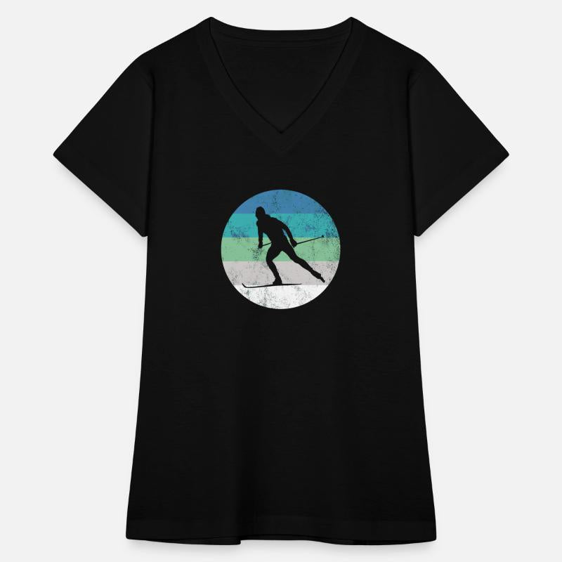 Cross Country Skiing Retro Vintage