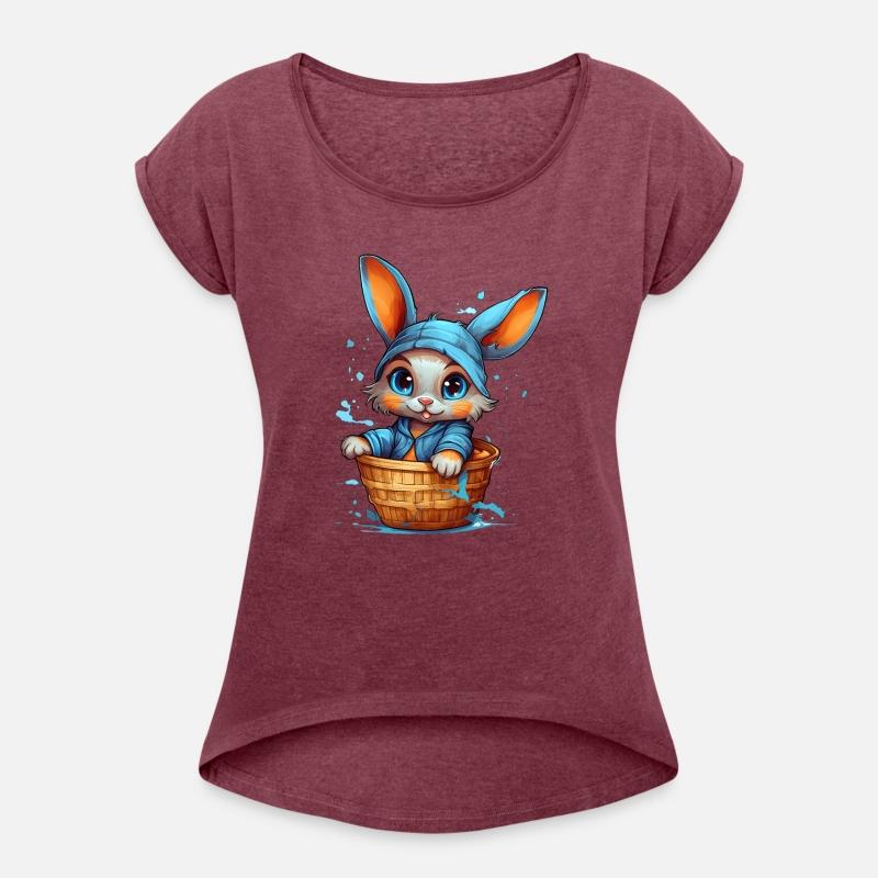 Curious Rabbit in a Basket