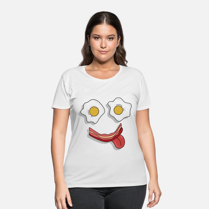 Cute Funny Smiley Breakfast Yummy Bacon and Eggs