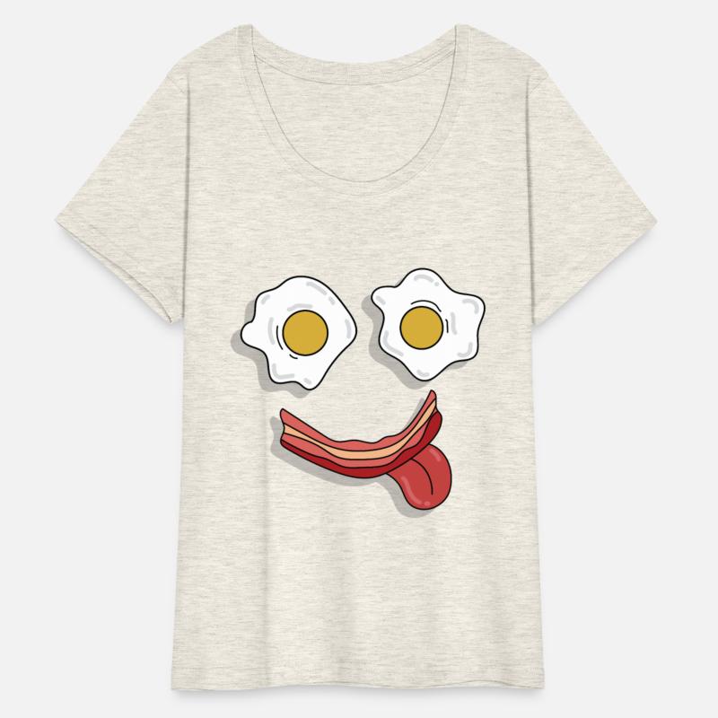 Cute Funny Smiley Breakfast Yummy Bacon and Eggs
