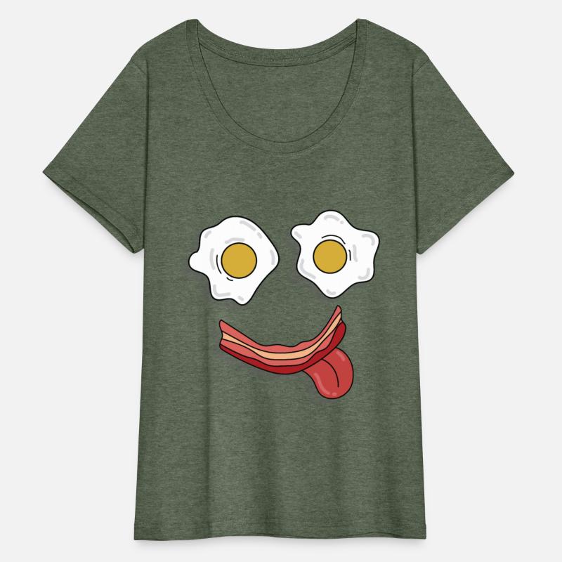 Cute Funny Smiley Breakfast Yummy Bacon and Eggs