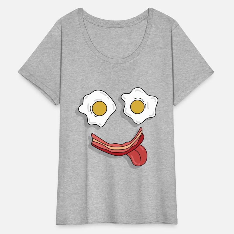 Cute Funny Smiley Breakfast Yummy Bacon and Eggs