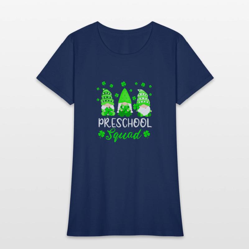 Cute Gnomes Preschool Squad Teacher St Patricks