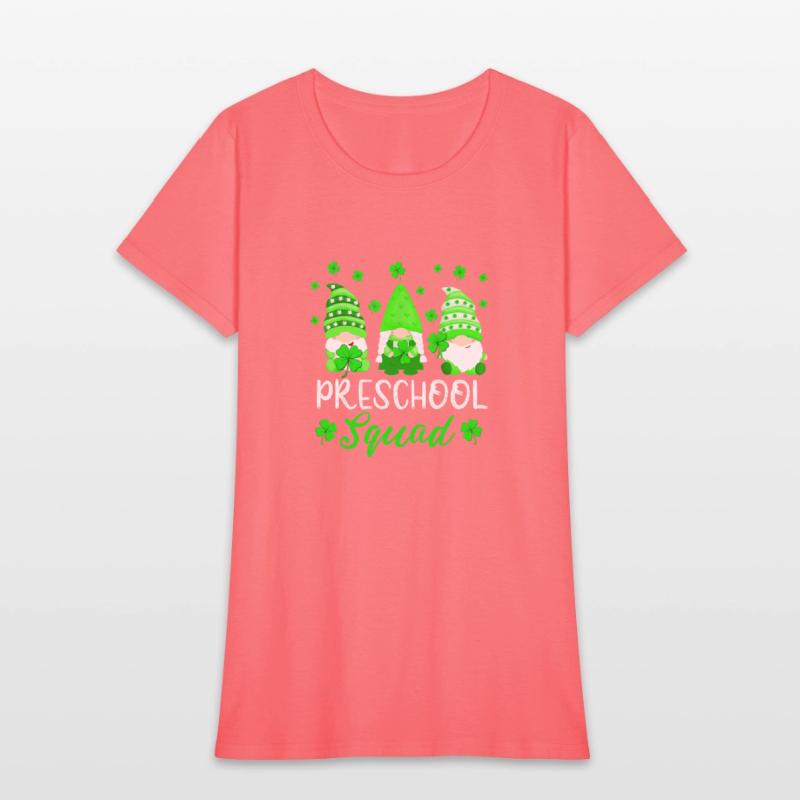 Cute Gnomes Preschool Squad Teacher St Patricks