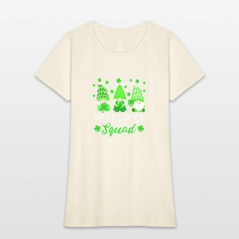 Cute Gnomes Preschool Squad Teacher St Patricks