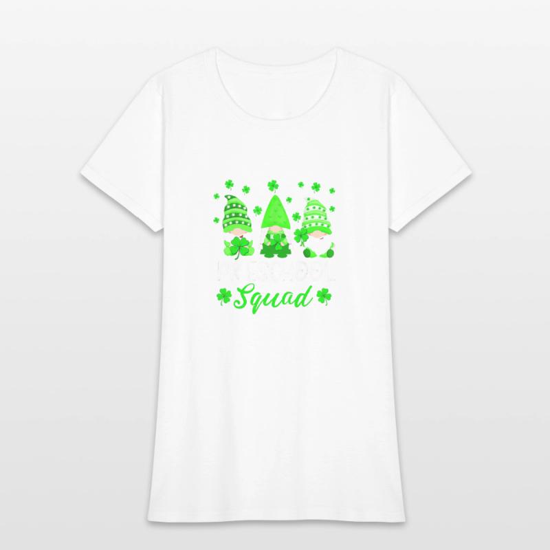 Cute Gnomes Preschool Squad Teacher St Patricks