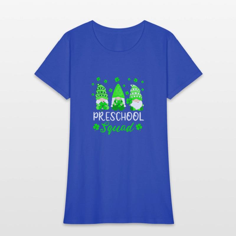 Cute Gnomes Preschool Squad Teacher St Patricks