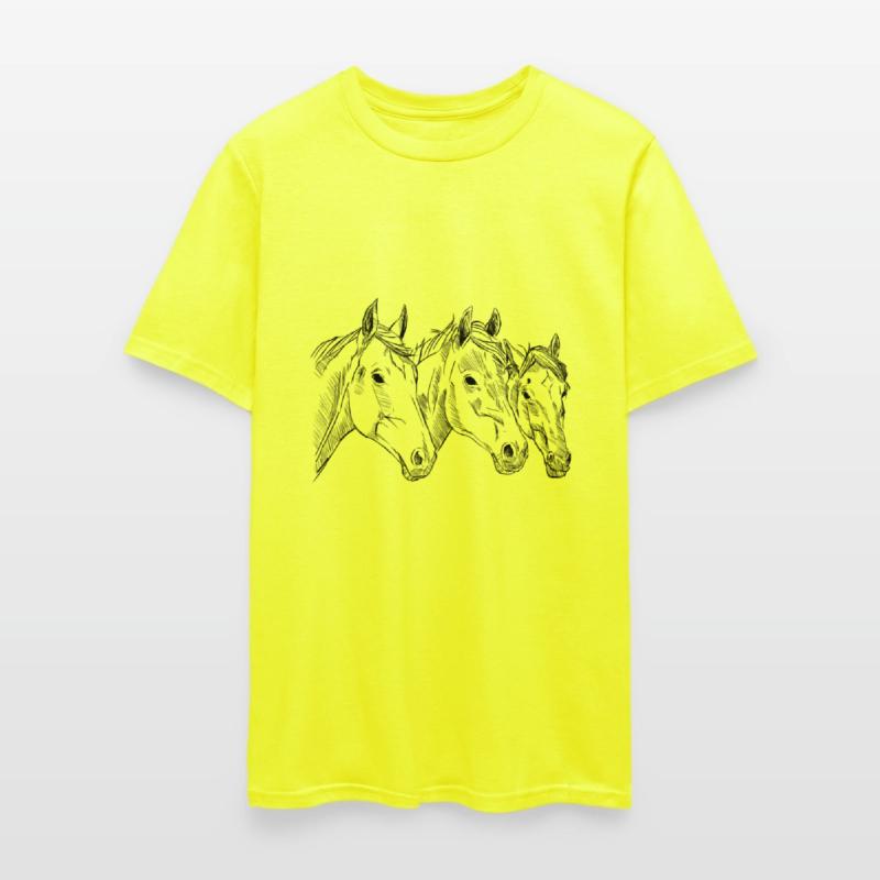 Cute Hand Drawn Horse Heads, Vintage Style