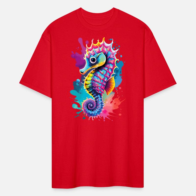 Cute Sea Horse Hippocampus Colourful - Coral Reef
