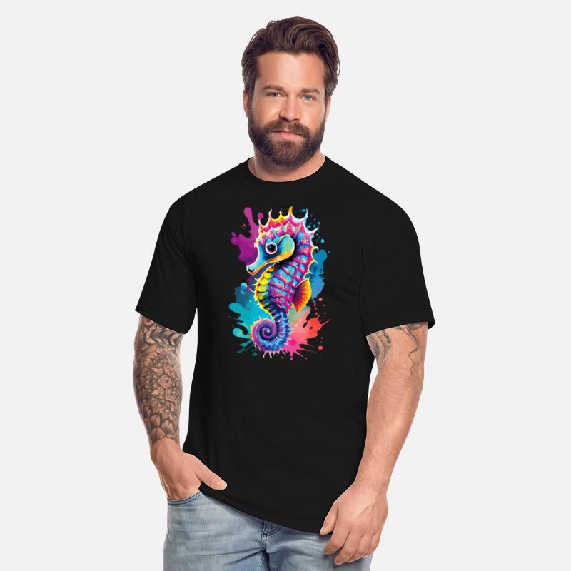 Cute Sea Horse Hippocampus Colourful - Coral Reef
