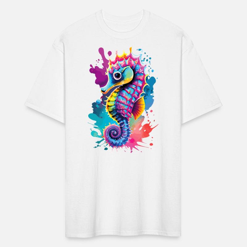 Cute Sea Horse Hippocampus Colourful - Coral Reef