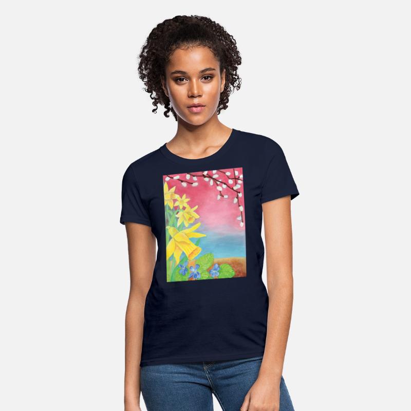 Daffodils and Violets Flowers of Spring