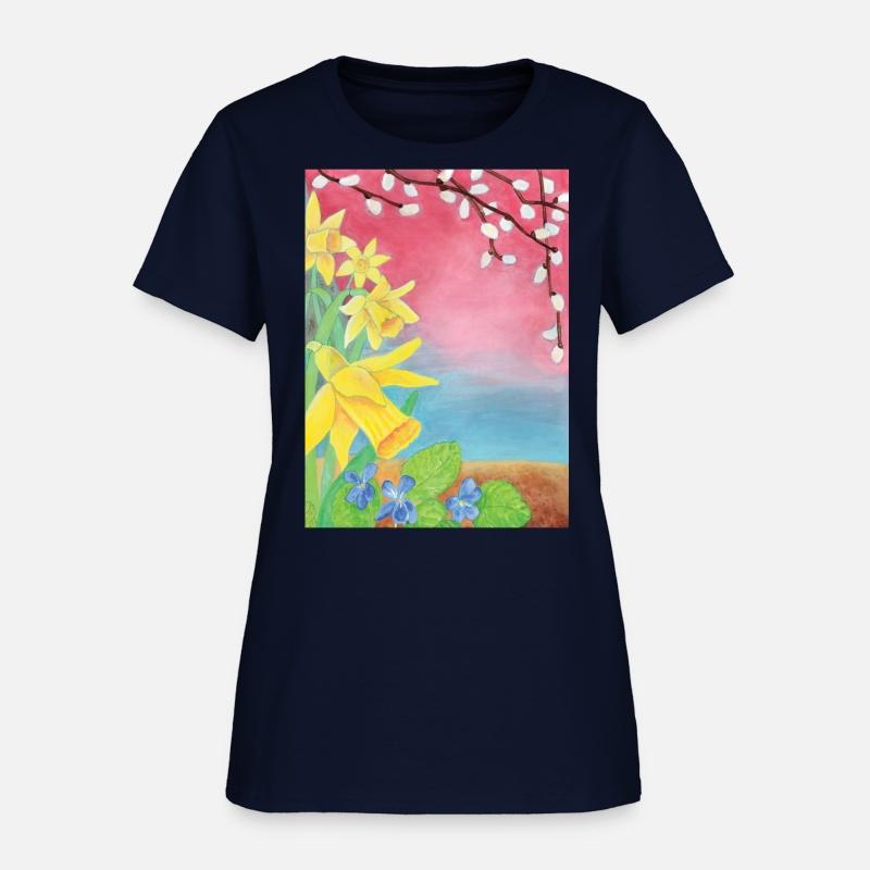 Daffodils and Violets Flowers of Spring