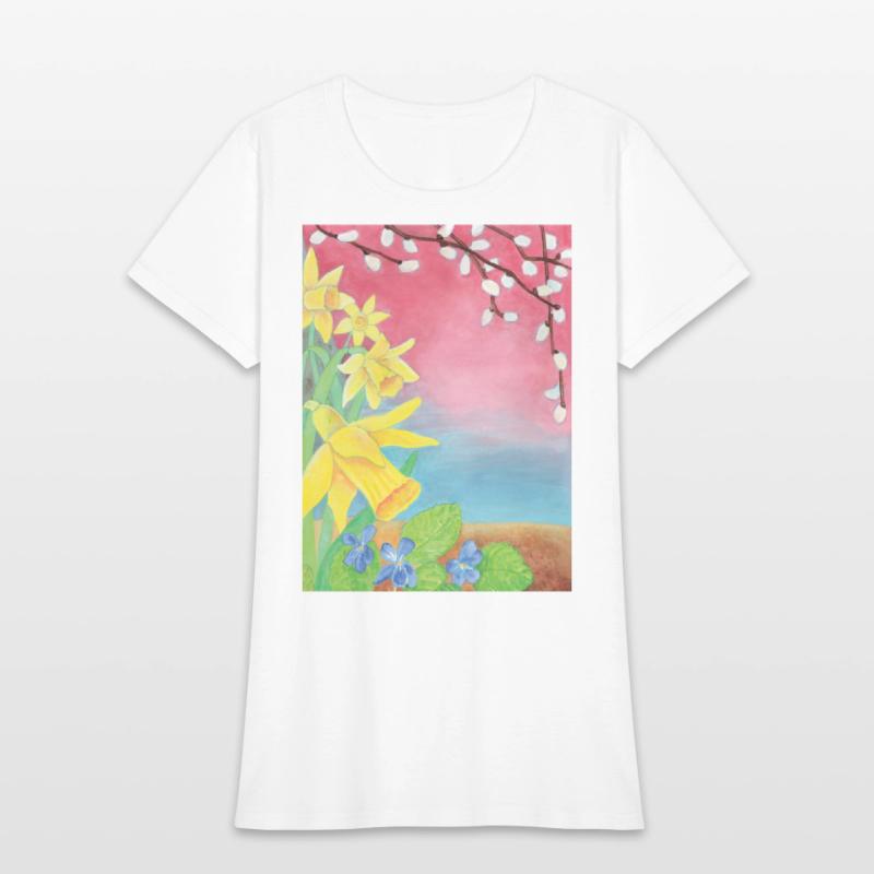 Daffodils and Violets Flowers of Spring