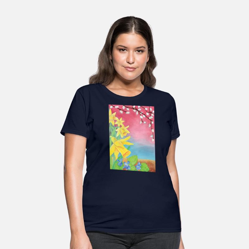 Daffodils and Violets Flowers of Spring