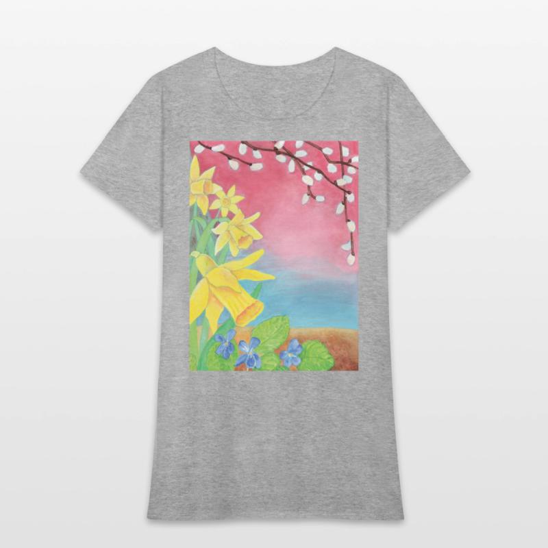 Daffodils and Violets Flowers of Spring