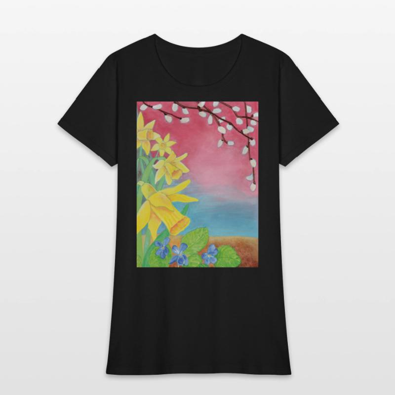 Daffodils and Violets Flowers of Spring