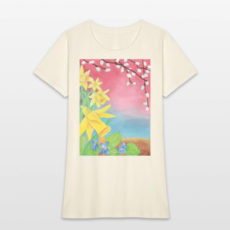 Daffodils and Violets Flowers of Spring