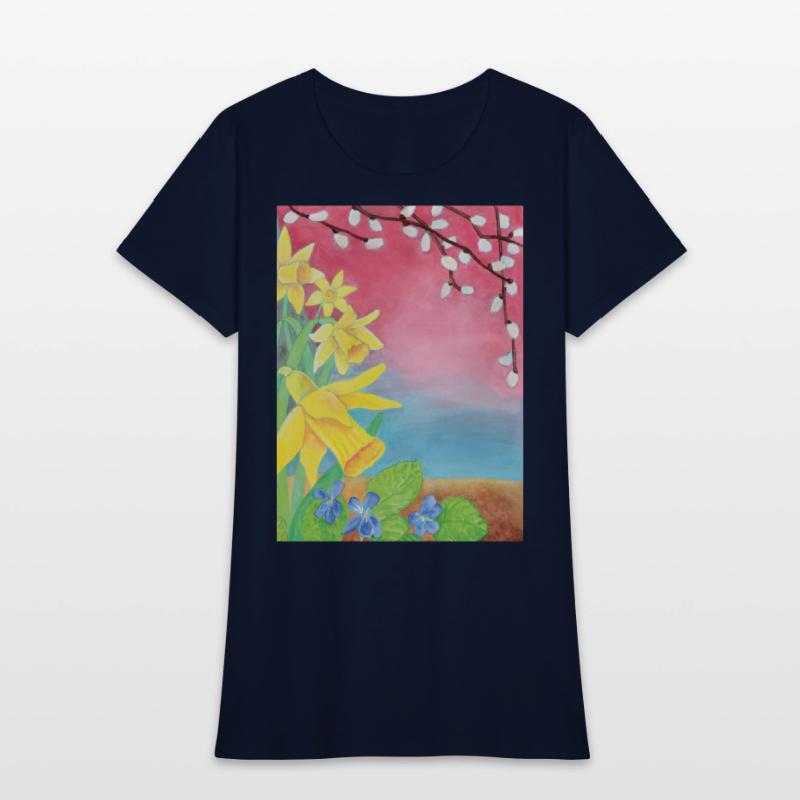 Daffodils and Violets Flowers of Spring