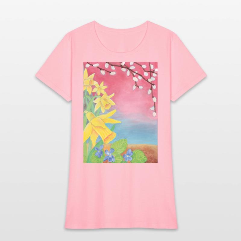 Daffodils and Violets Flowers of Spring