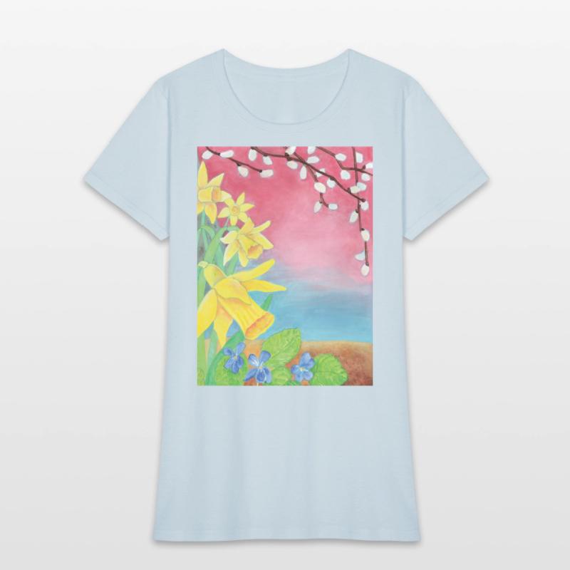 Daffodils and Violets Flowers of Spring