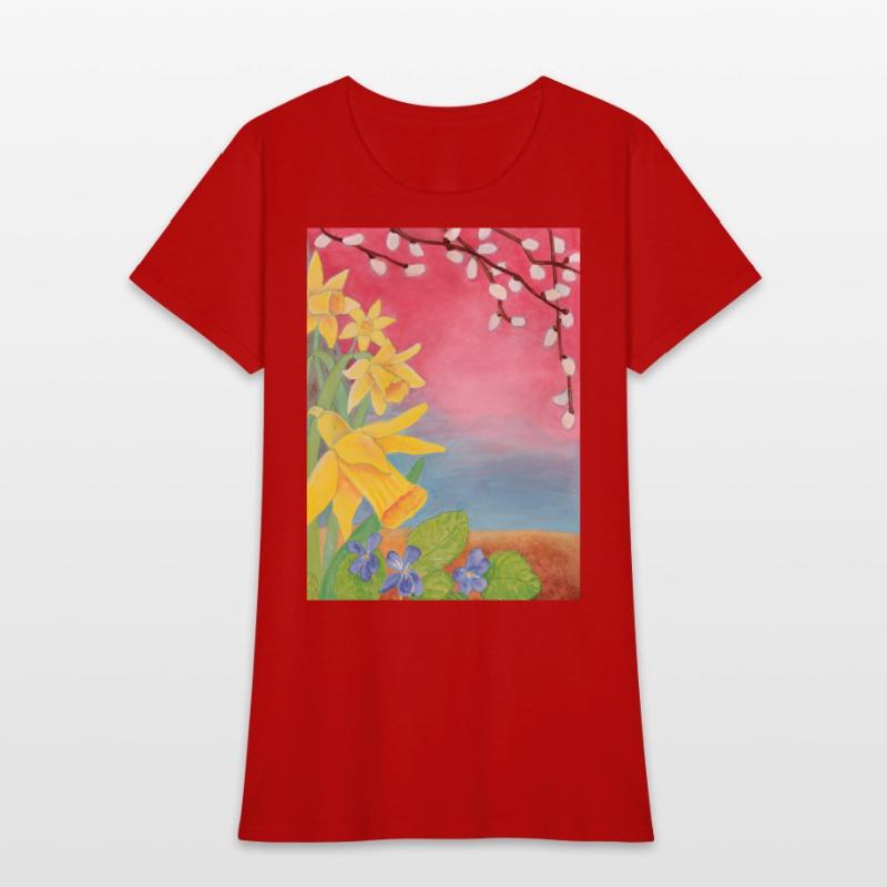 Daffodils and Violets Flowers of Spring