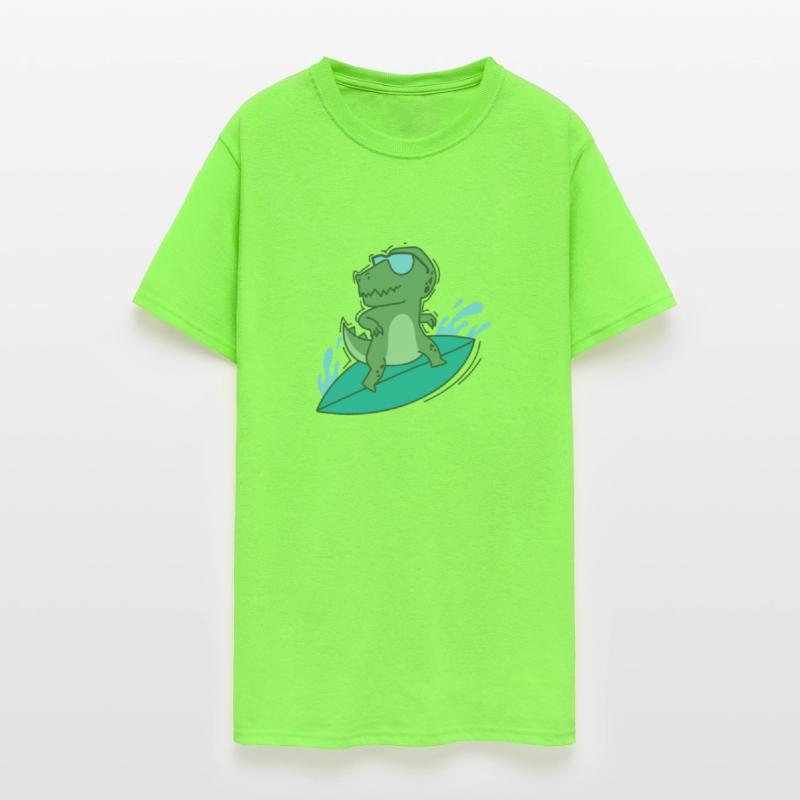 Dino surfing cool Dinosaur Reptile Animal