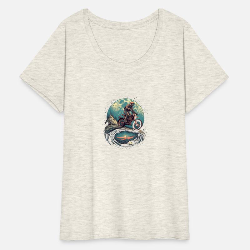 Dirt Bike Moon Motocross Motorcycle Riding Biker