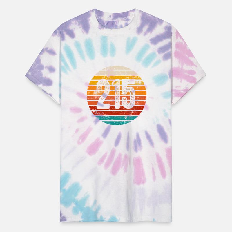 Distressed Vintage Sunset 215 Area Code