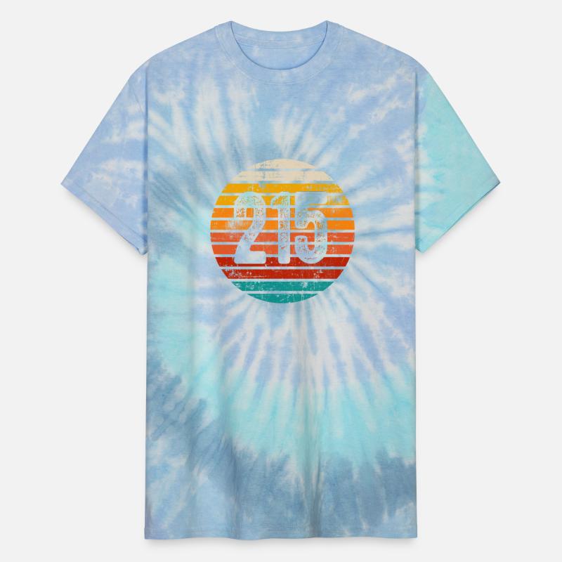 Distressed Vintage Sunset 215 Area Code