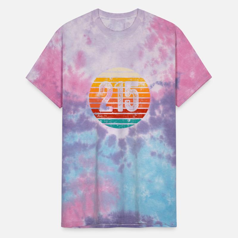 Distressed Vintage Sunset 215 Area Code