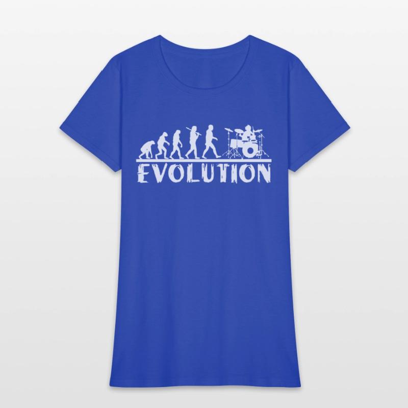 Drummer Evolution Funny Music humor Drums tee Drum