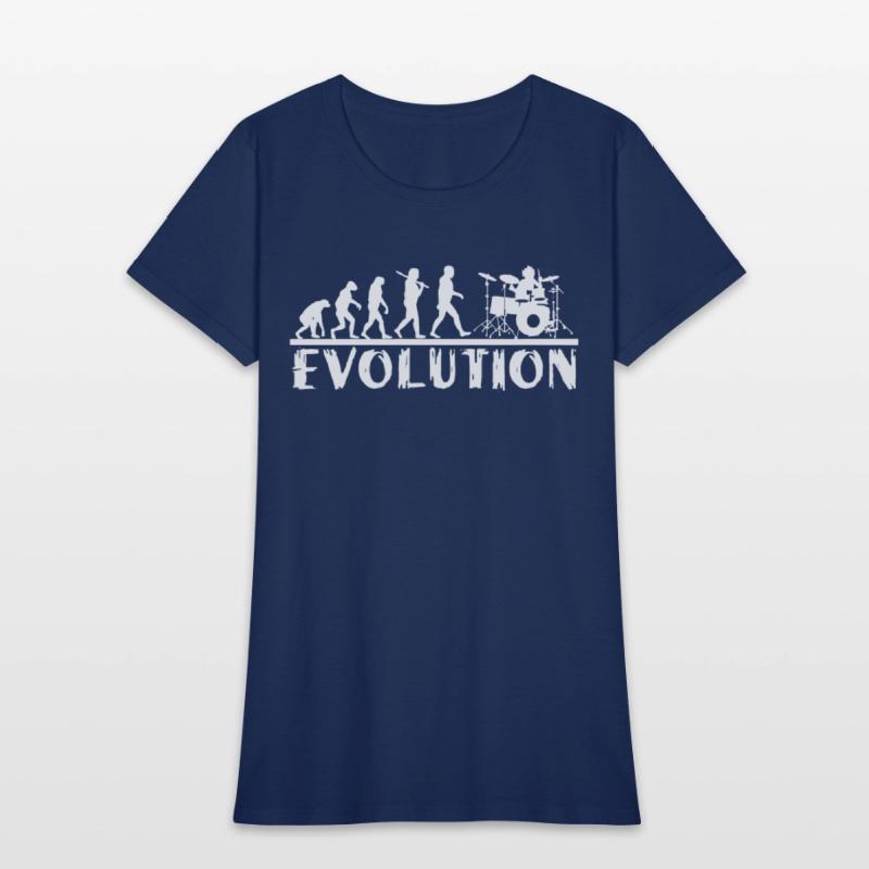 Drummer Evolution Funny Music humor Drums tee Drum