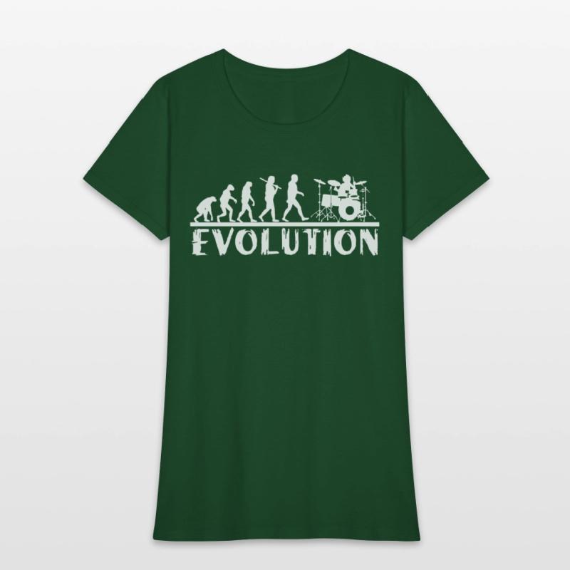 Drummer Evolution Funny Music humor Drums tee Drum